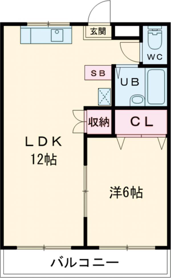 プリムヴェール須永Bの間取り