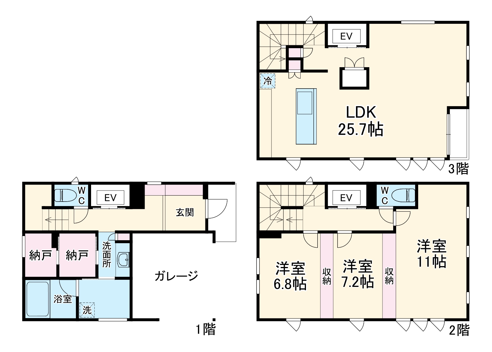 常盤9丁目戸建貸家の間取り