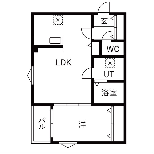 BC生駒Aの間取り