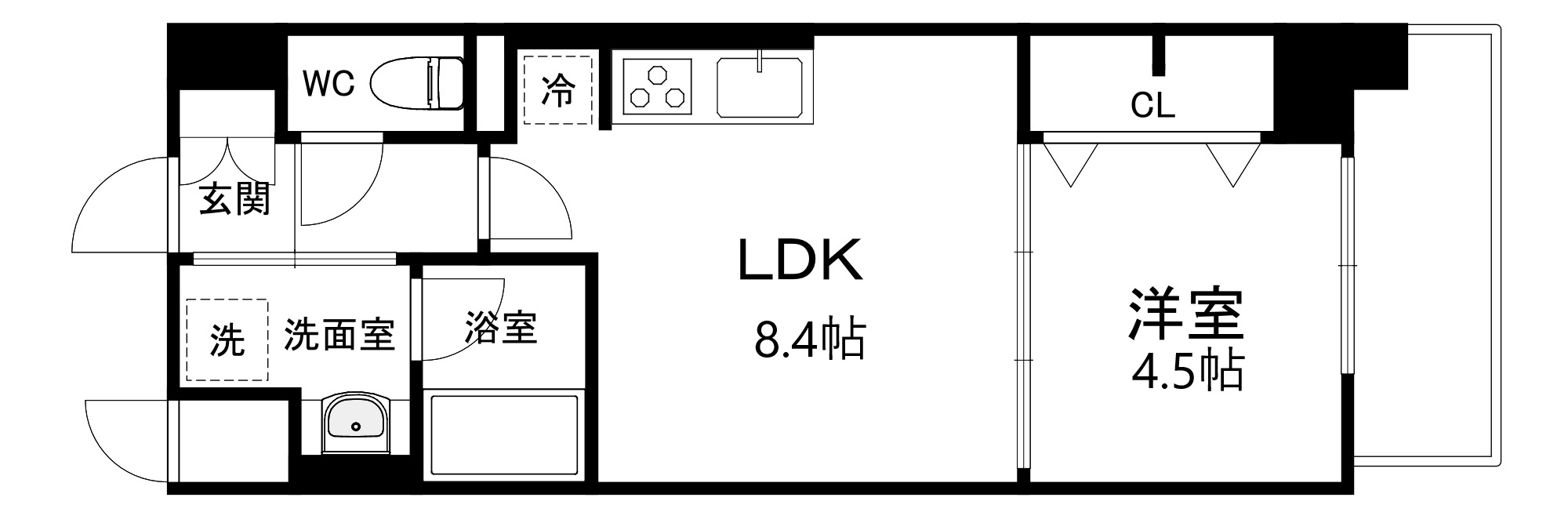 AMKレフィナード中宮の間取り