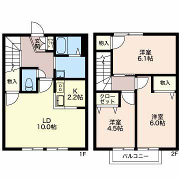 メロディー Bの間取り