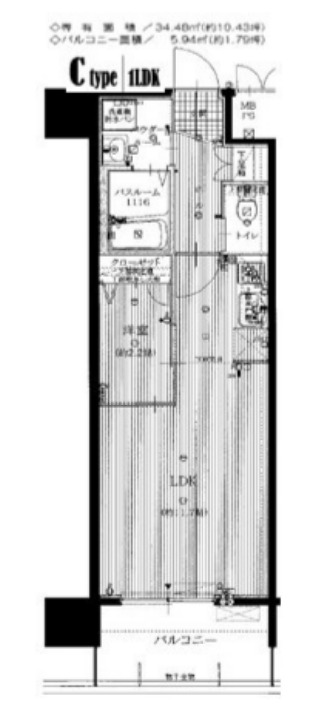 グランフォーレラグゼ博多の間取り