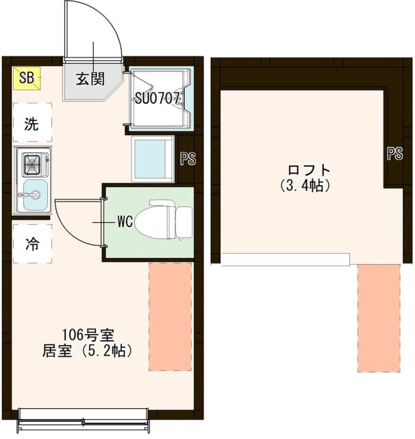 ハーモニーテラス高松Ⅰの間取り