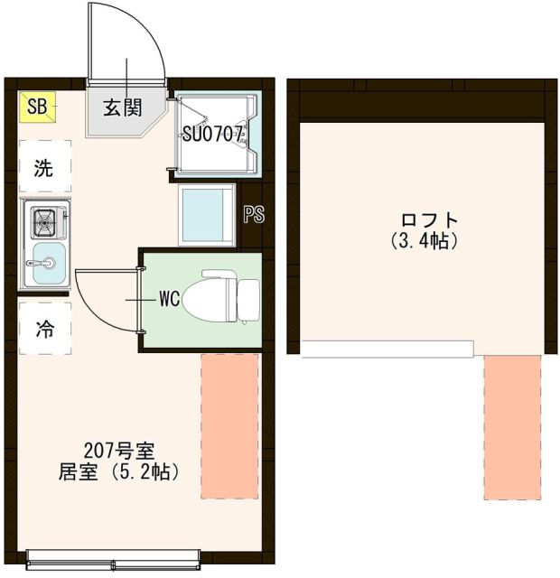 ハーモニーテラス高松Ⅰの間取り