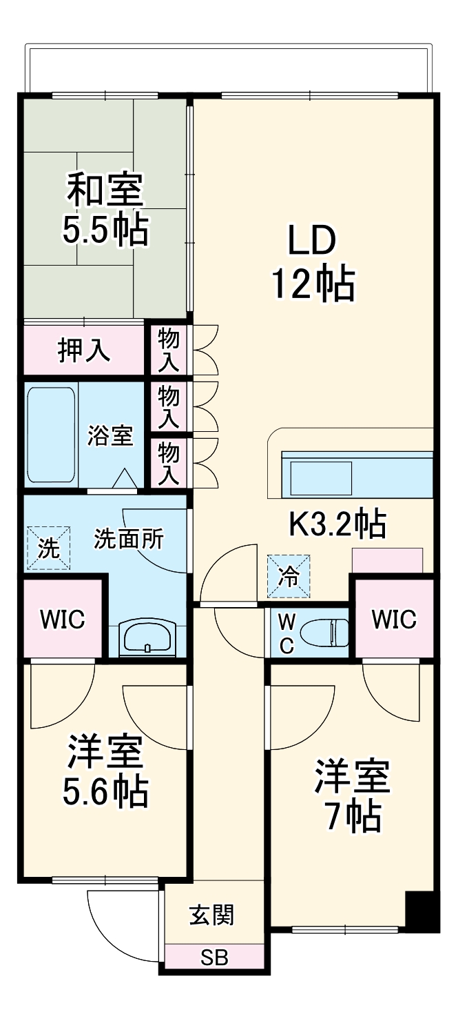 サンクレイドル五井リヴァマーレの間取り