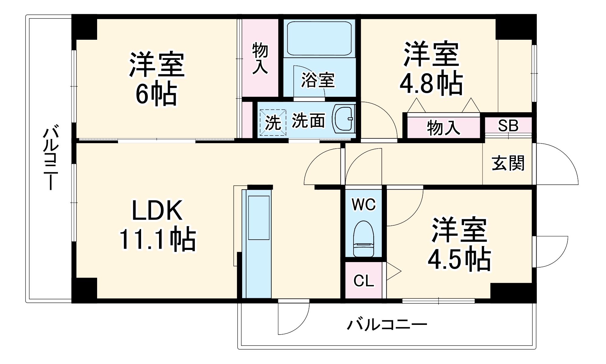 アクシス門真の間取り