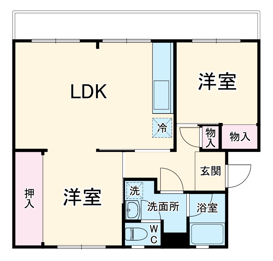 ?津ヶ丘団地2号棟の間取り