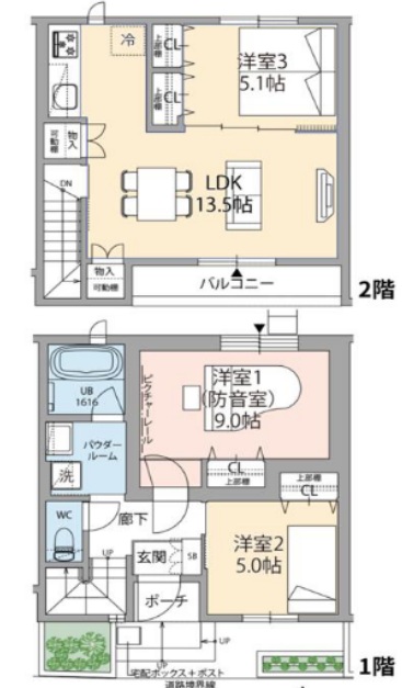 柴崎の完工年月(2025年11月)築の賃貸一戸建ての間取り