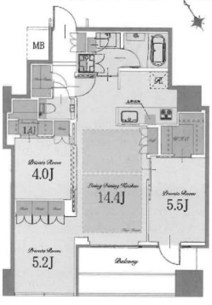 中野ツインマークタワーの間取り