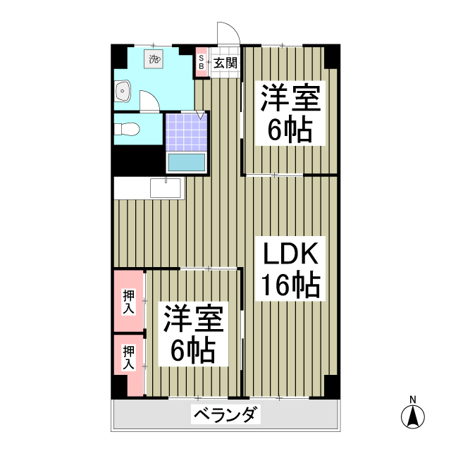 坂口コーポの間取り