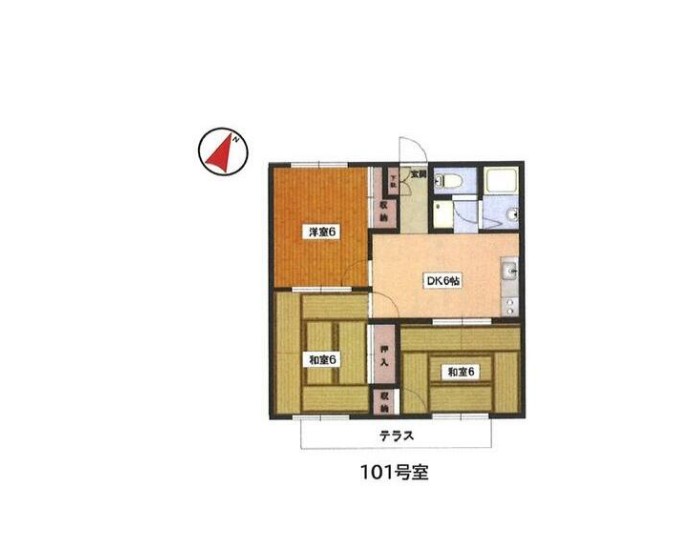 大野コーポの間取り