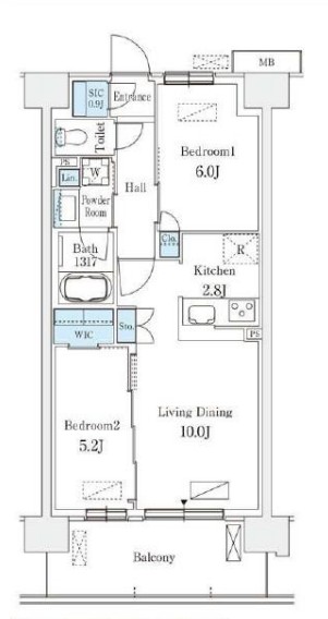 スカイグランデ津田沼の間取り