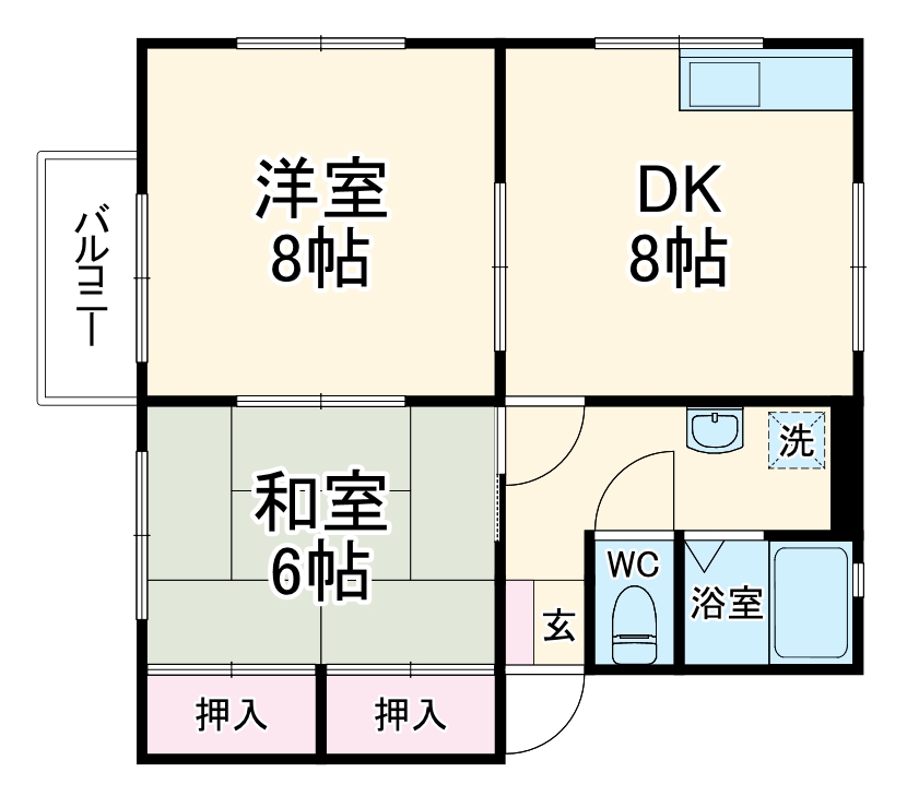 シティハイムパークヒルズA棟の間取り