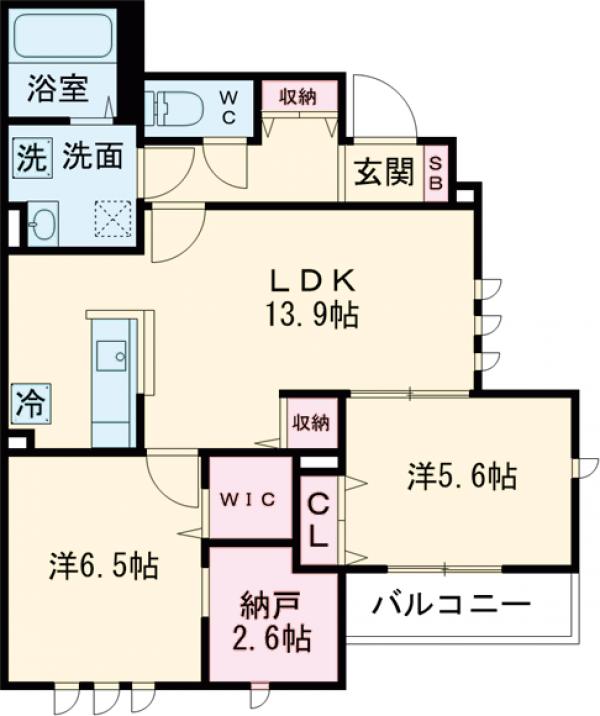 ルーミー六町の間取り
