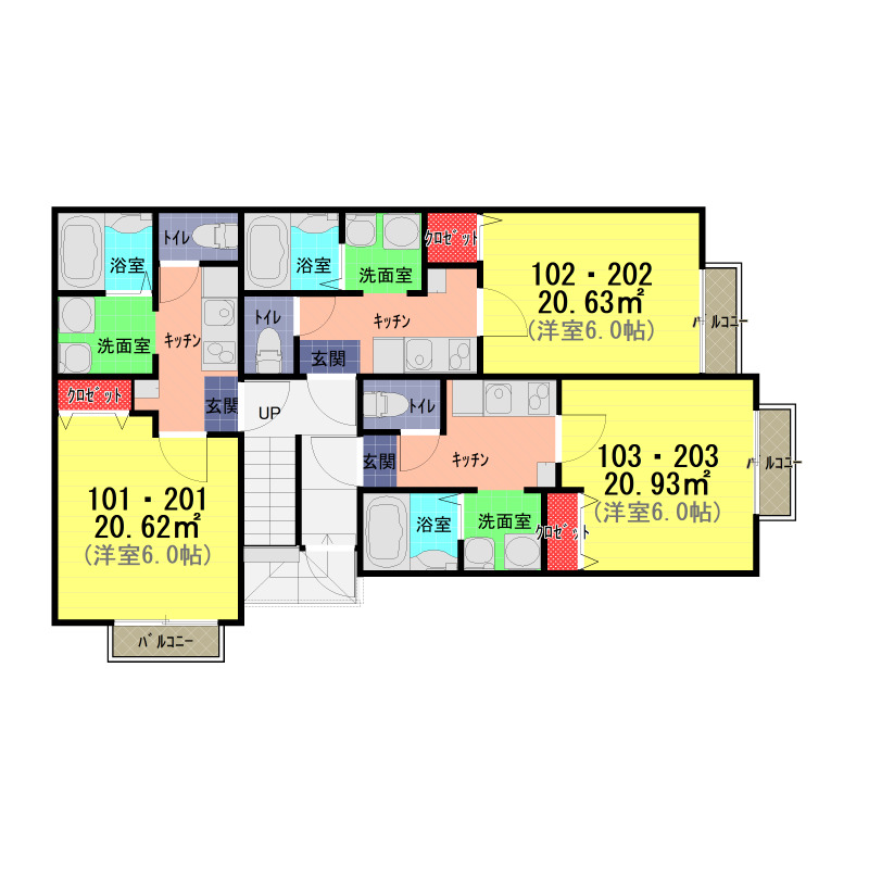 リベロシティ春日部中央の間取り