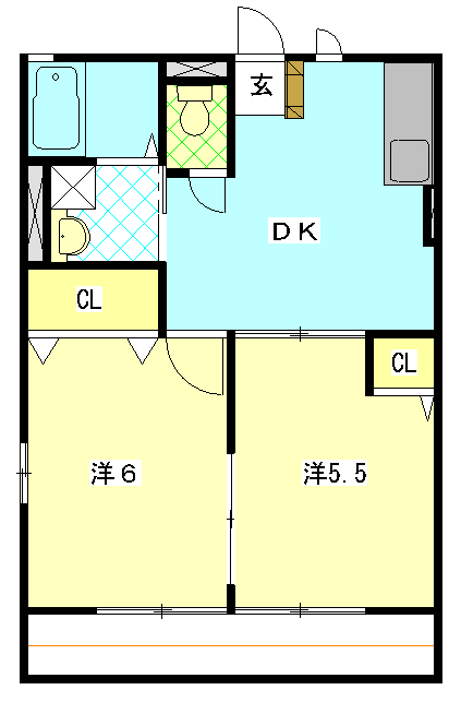 レオハイムBの間取り