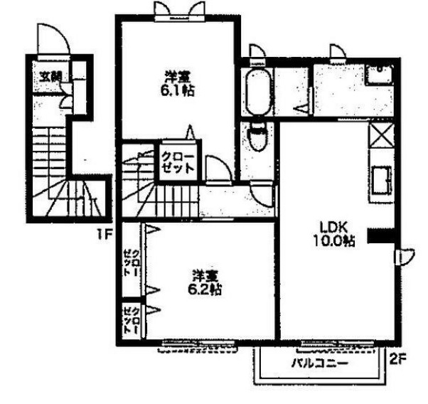 シャーメゾン中央公園Aの間取り
