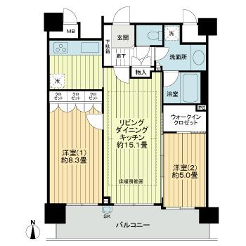 アーバンビュー谷町の間取り