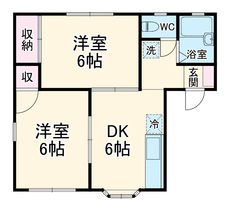 クローバーハイツBの間取り