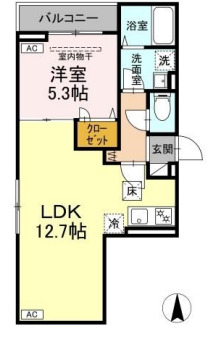 セレスティア南花畑Ⅳの間取り