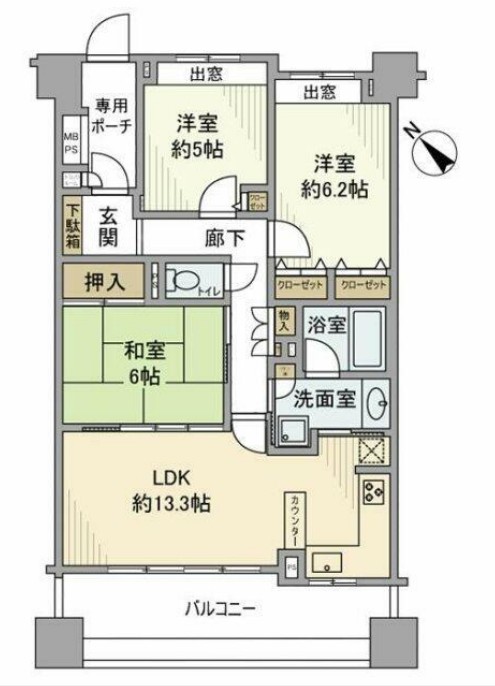 ライオンズマンション横濱元町キャナリシアの間取り