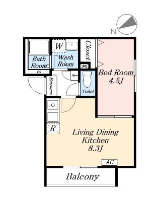 西原2丁目新築アパートの間取り