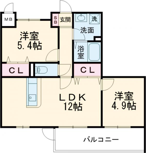 サンライズ百道の間取り