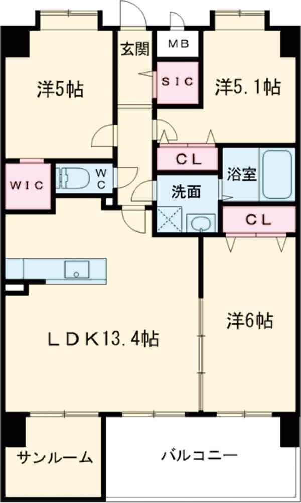 Eteruno(エテルノ)の間取り