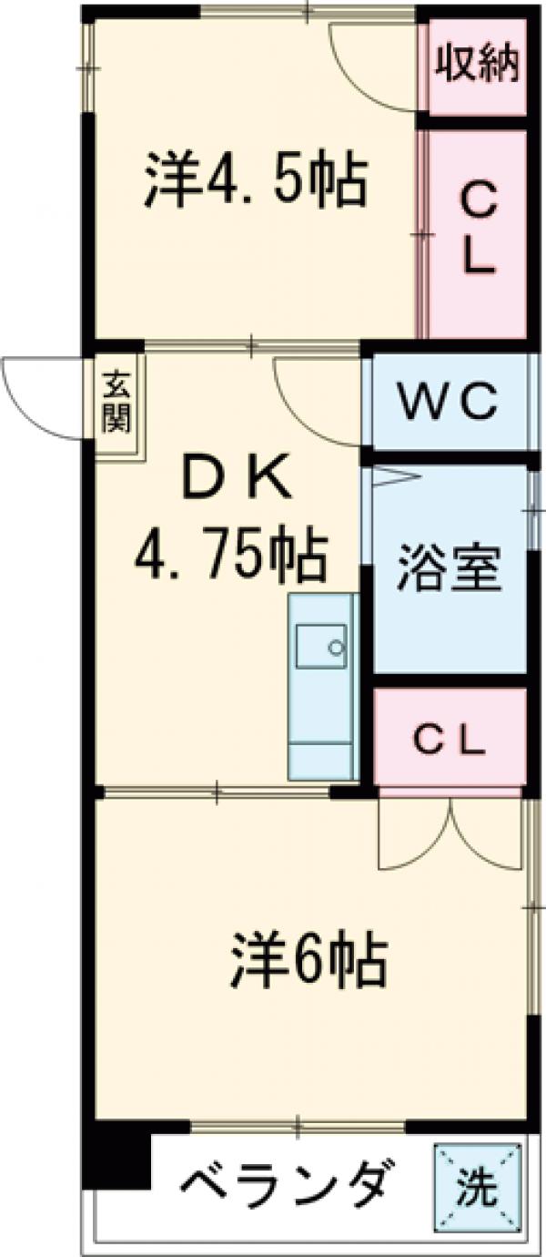 金子マンションの間取り