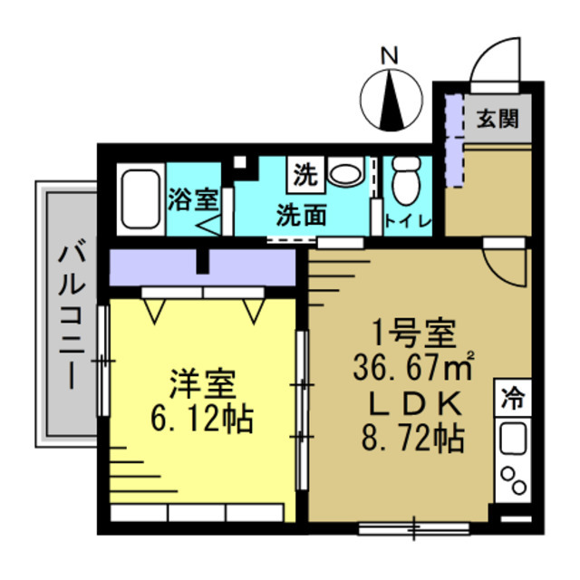 セミカ葛城Ⅱの間取り