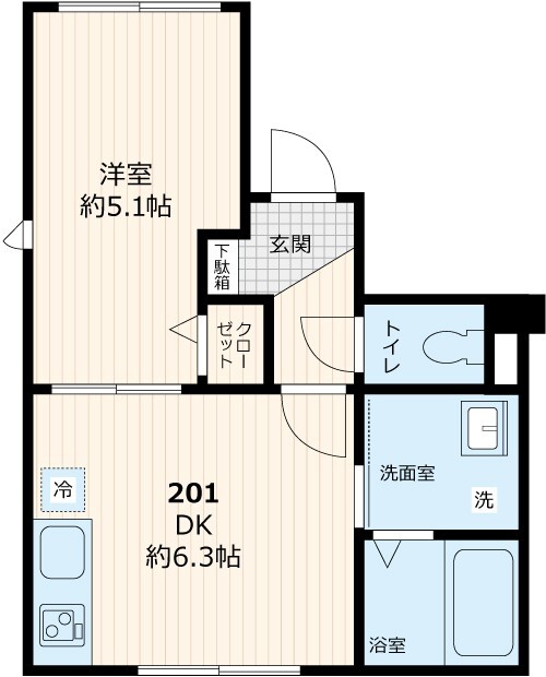 仮称デルソル千住Ⅱの間取り