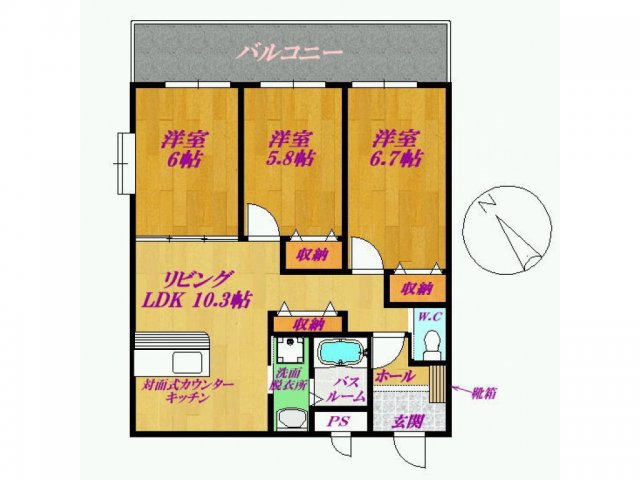 ライトハウスMの間取り