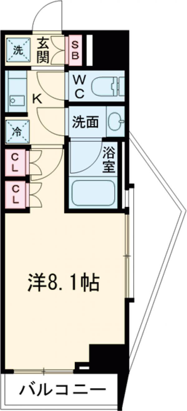 市谷仲之町ビューアパートメントの間取り