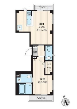エスホームズ高輪の間取り