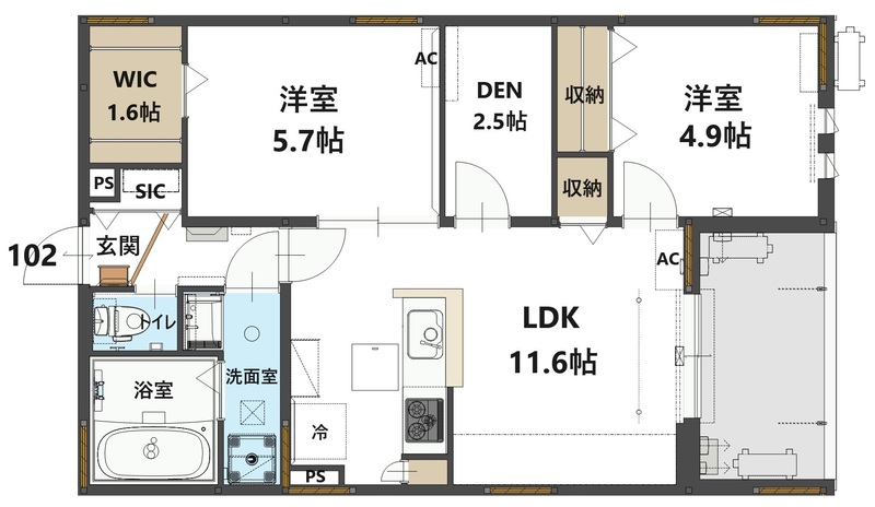 コステッラツィオーネの間取り