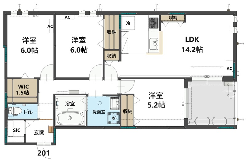 コステッラツィオーネの間取り