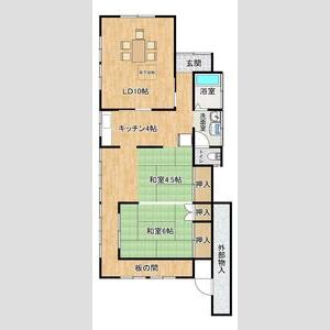 曲金平屋の間取り