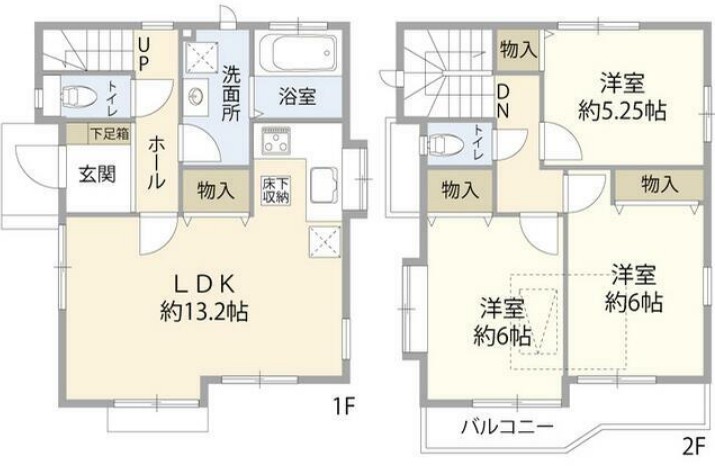 三鷹市井口4丁目貸戸建の間取り