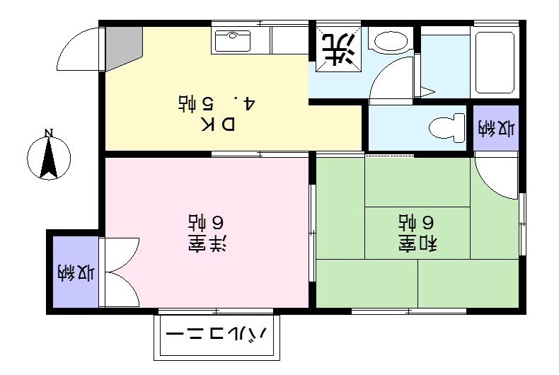 サニーハイツB棟の間取り