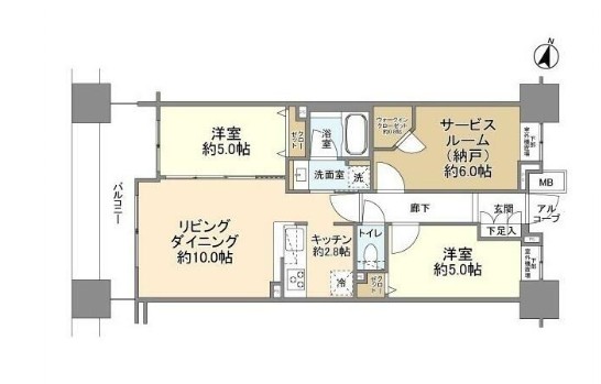 クレストシティタワーズ横浜の間取り