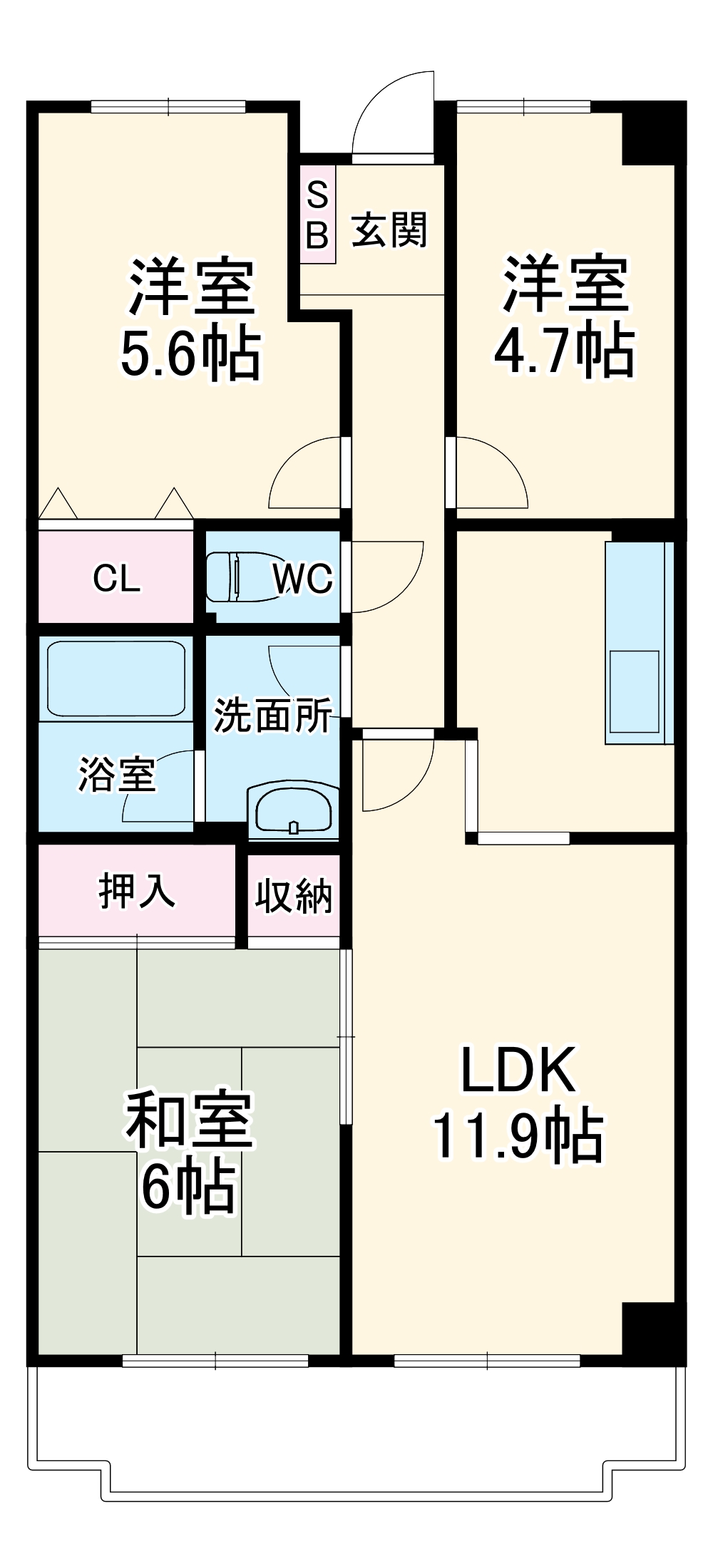 ライブオン和田の間取り