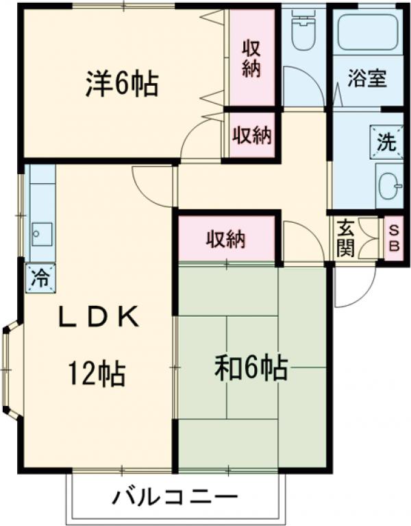 エステート山下 Aの間取り