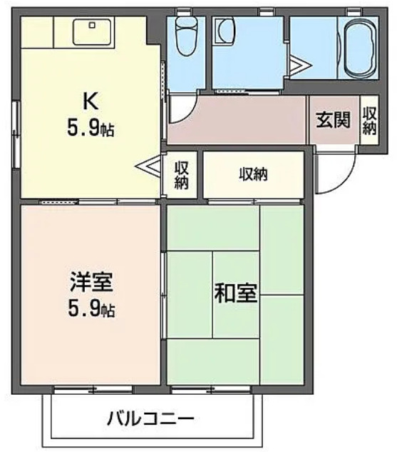 積水タウンコート Dの間取り