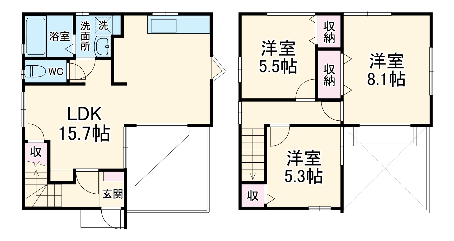 ロザージュ鍛治ヶ谷の間取り