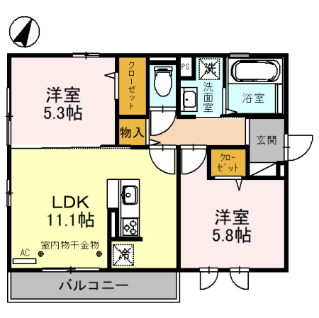 パーチェ・ユーの間取り