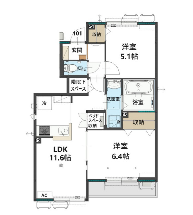 本村ハイツⅡの間取り