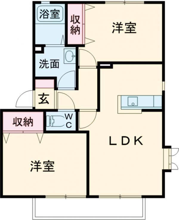 ソレジオタウン B棟の間取り