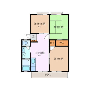 シャンポールAKの間取り