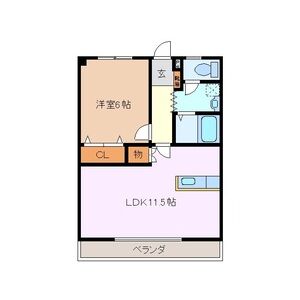 コーキア富洲原の間取り