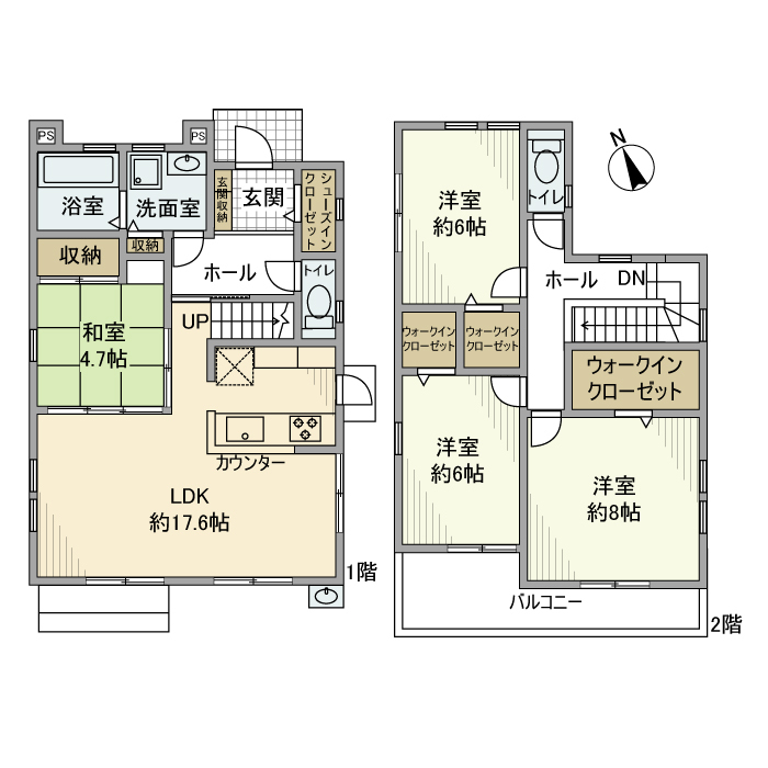 陽光台3丁目戸建の間取り